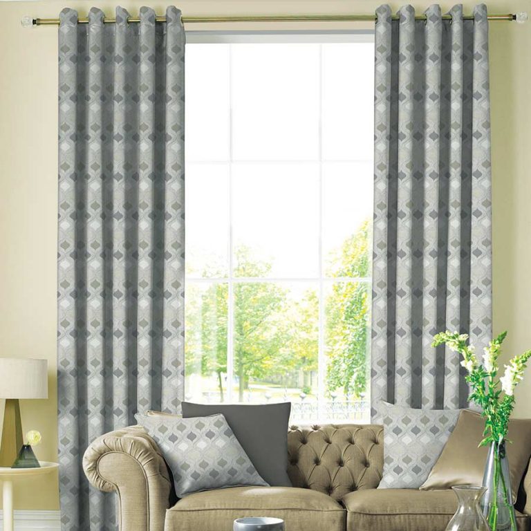 Brocade Ash Curtains Budget Curtains