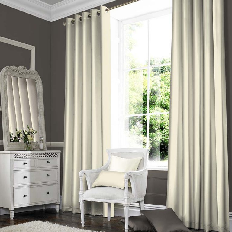 Silky Ivory Curtains | Budget Curtains