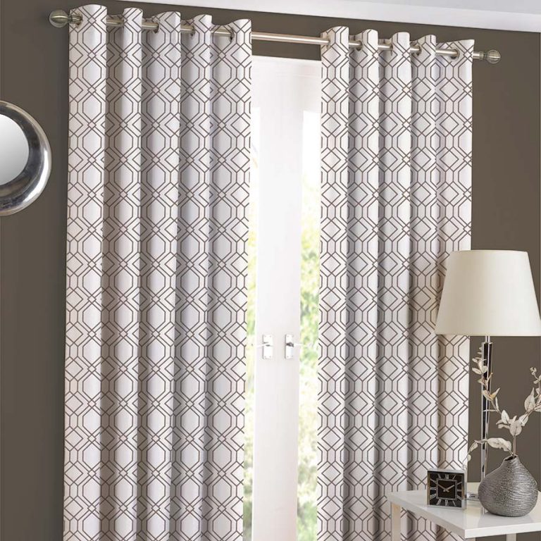 Solitaire Tan Curtains | Budget Curtains