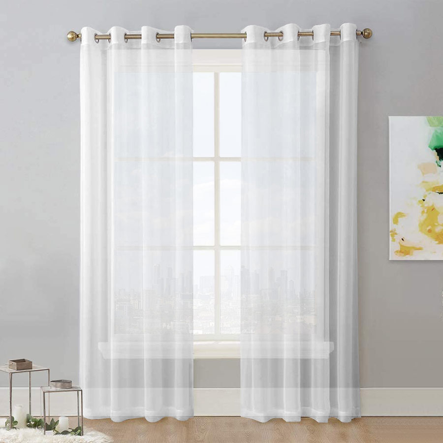 Chiffon Cream Curtains | Budget Curtains