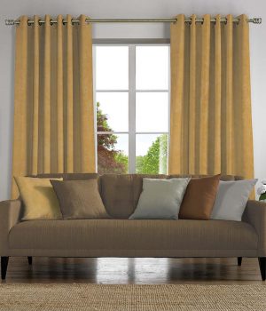 Suede Yellow curtains