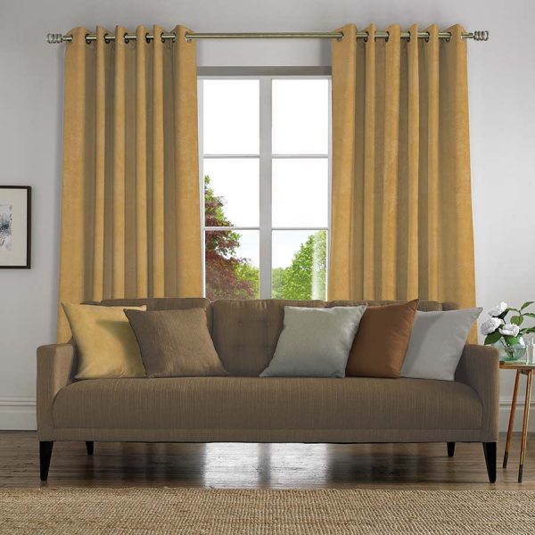 Suede Yellow curtains