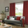 Suede Red curtains